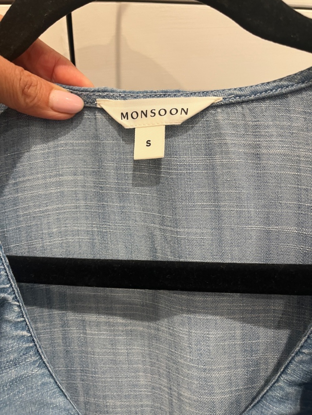 Buy Monsoon Blue Dottie
Sleeveless Ruffle Midi Dress from.. - Picture 3 of 5